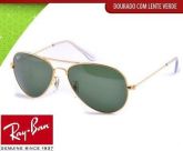 Óculos de Sol Aviator RB3025 Dourado/ Verde - Pronta Entrega